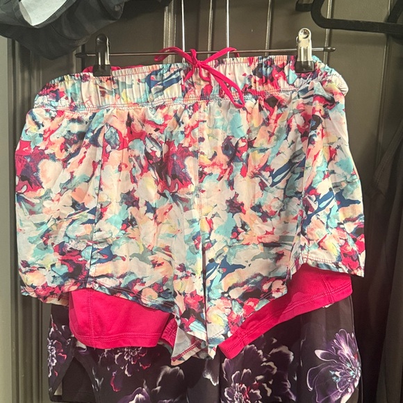 Pink and Black Athletic Shorts and Tank Tops Set - Picture 3 of 3